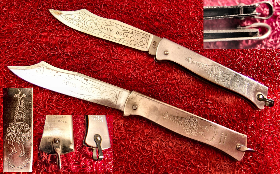 Véritable couteau Douk-Douk® 200mm manche décor Plumage de Paon
